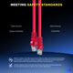 Red / 0.6 FT, Red / 1 FT, Red / 10 FT, Red / 25 FT, Red / 100 FT