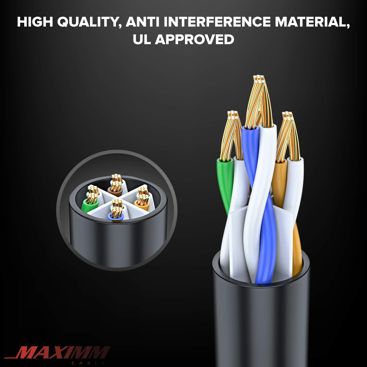 Black / 0.9 FT, Black / 1 FT, Black / 3 FT, Black / 6 FT, Black / 10 FT, Black / 15 FT, Black / 25 FT, Black / 50 FT, Black / 100 FT, Black / 250 FT, Black / 300 FT