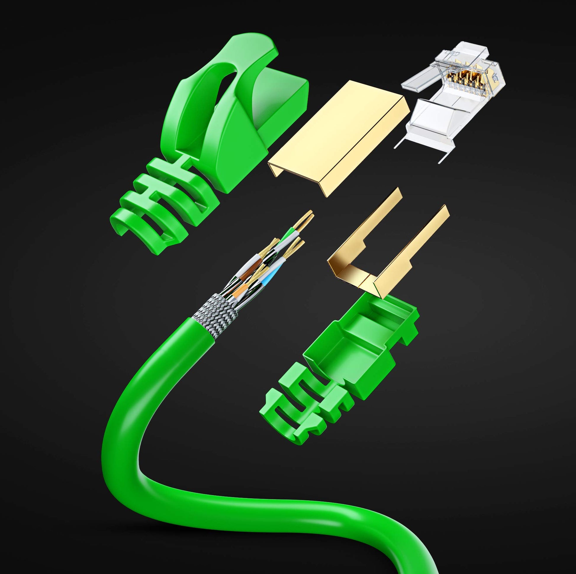 Green / 1.5 FT, Green / 6 FT, Green / 10 FT, Green / 15 FT, Green / 20 FT, Green / 25 FT, Green / 50 FT, Green / 100 FT, Green / 0.6 FT