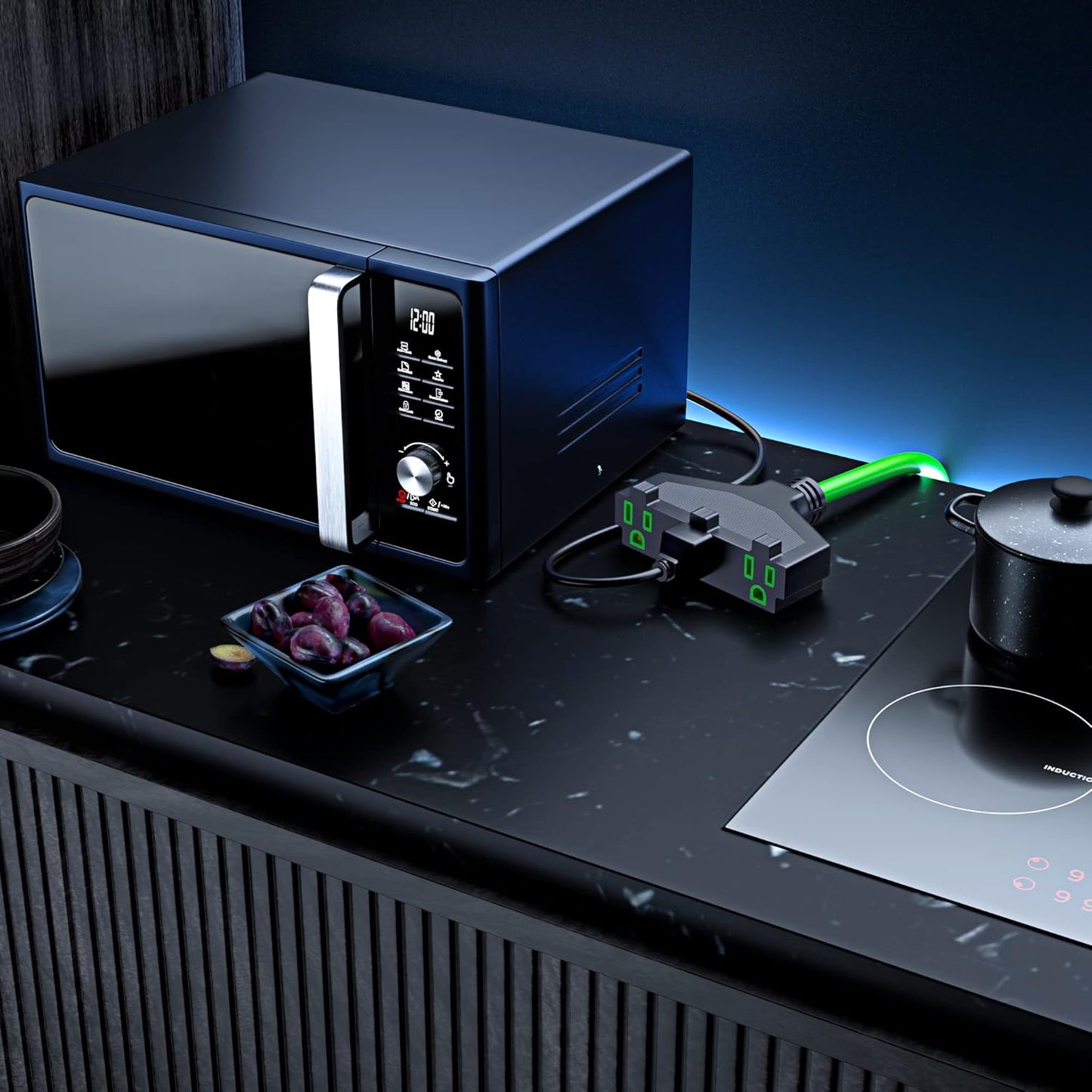 Extension Cord with 3 Outlets, 14 Gauge Indoor/Outdoor