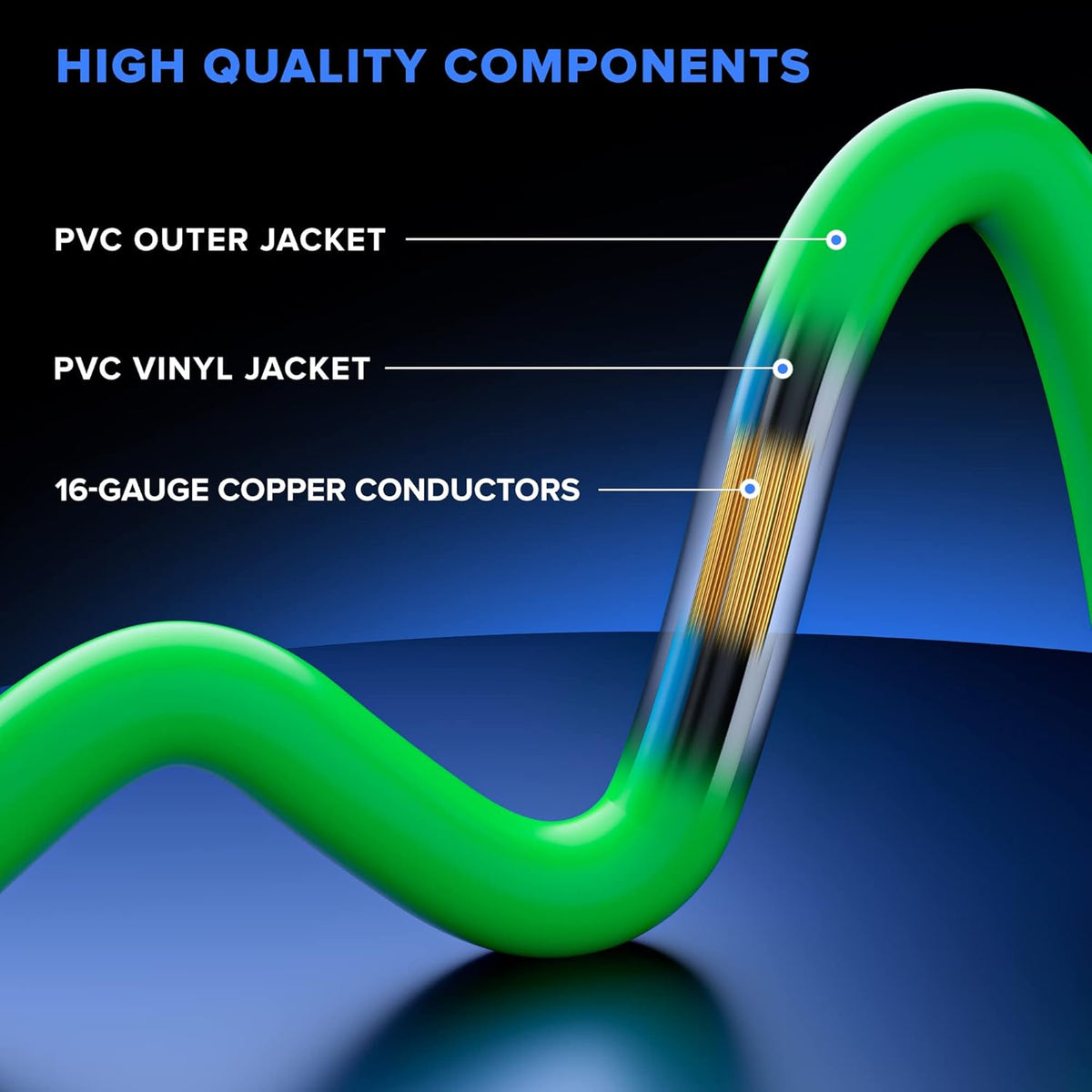 1-Outlet Lighted Extension Cord 16 Gauge