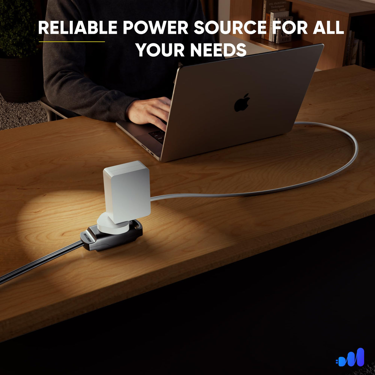 1-Outlet Rotating Flat Extension Cord 14 Gauge