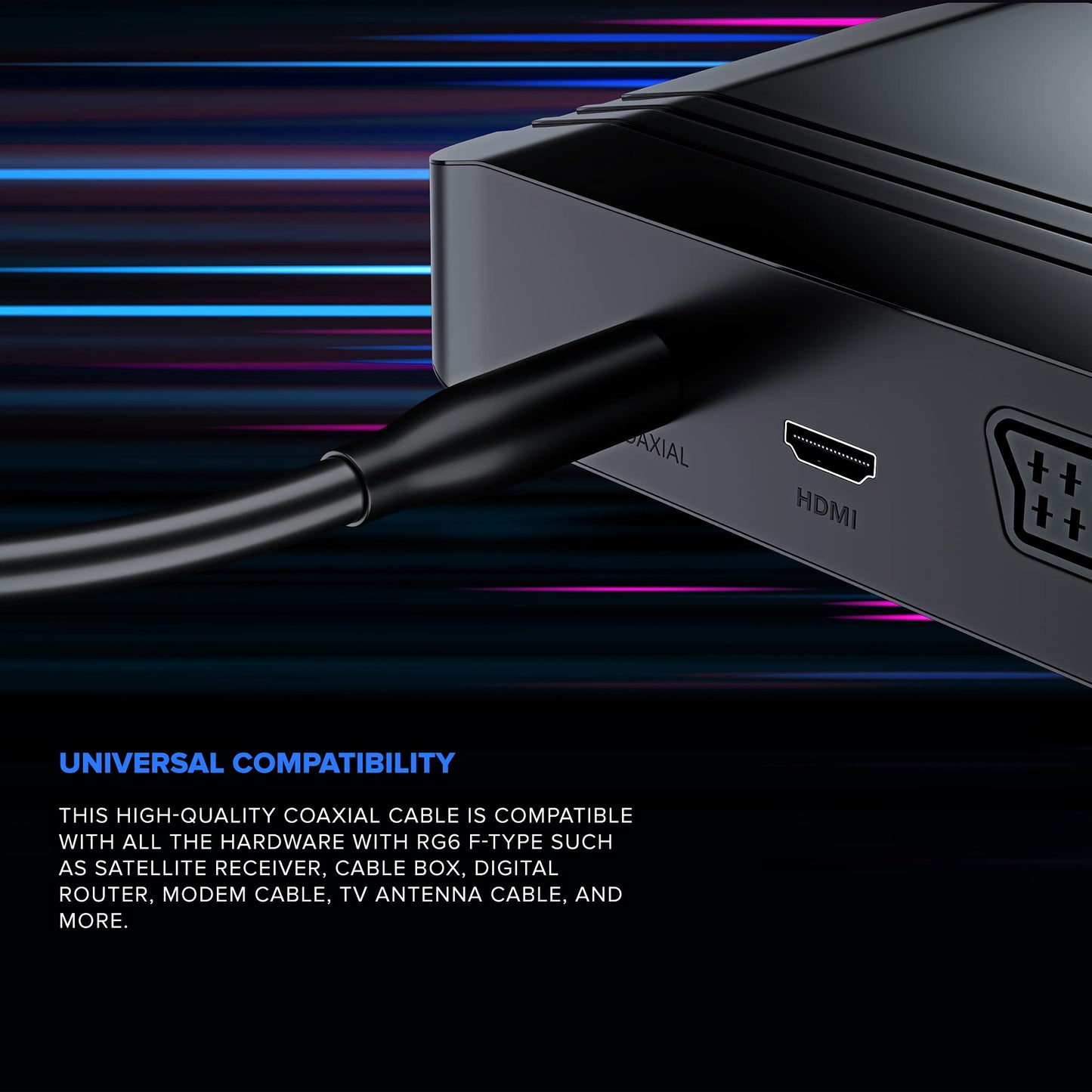 Black / 25 FT, Black / 50 FT, Black / 75 FT, Black / 100 FT, Black / 150 FT