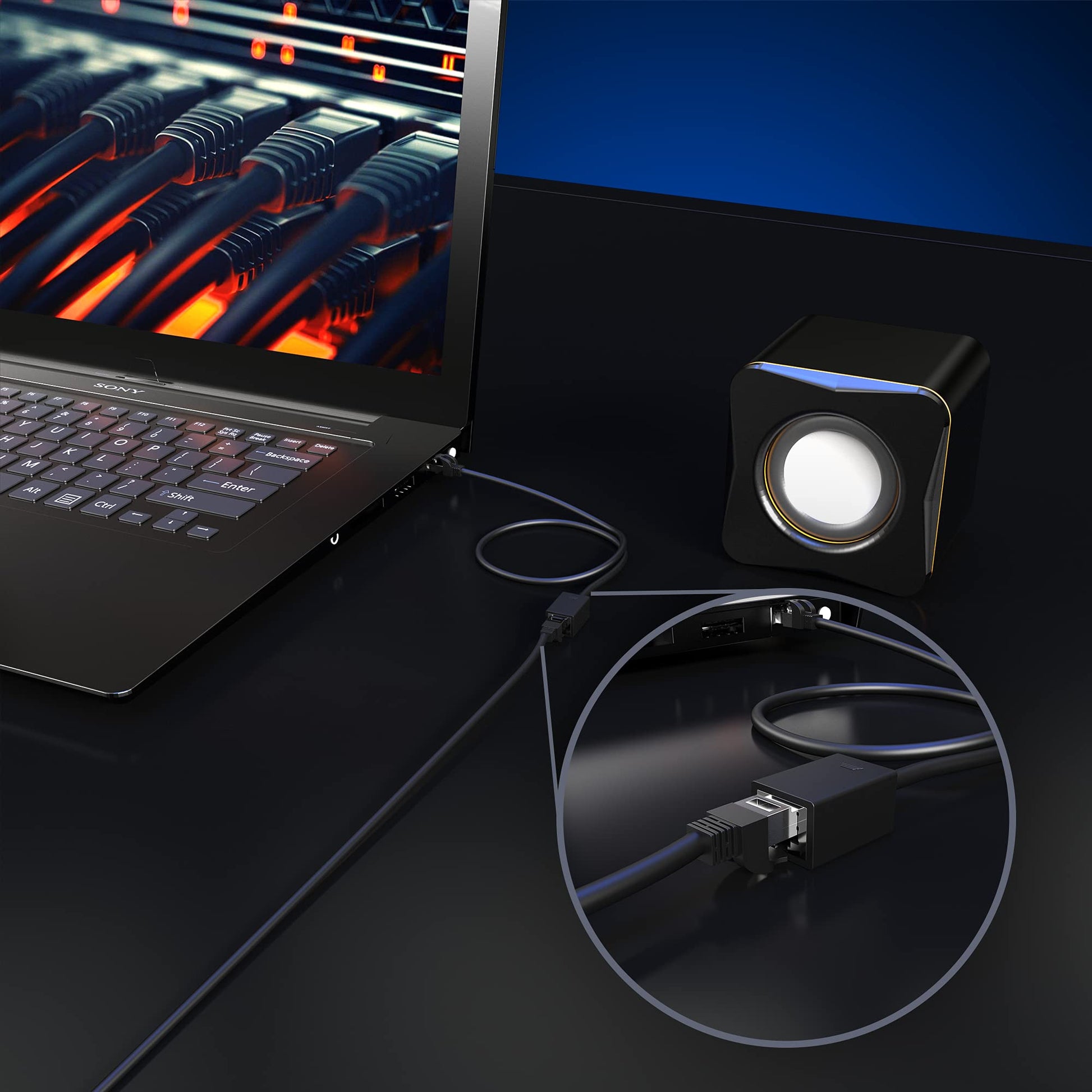 Cat6 Ethernet Extension Cable Male-Female