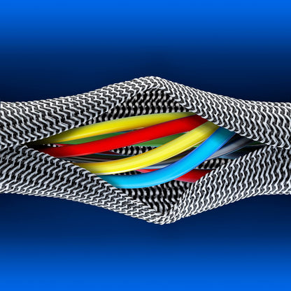 Maximm Cable Management Wire Loom Cable Sleeve Cord Cover / Protector Black and White