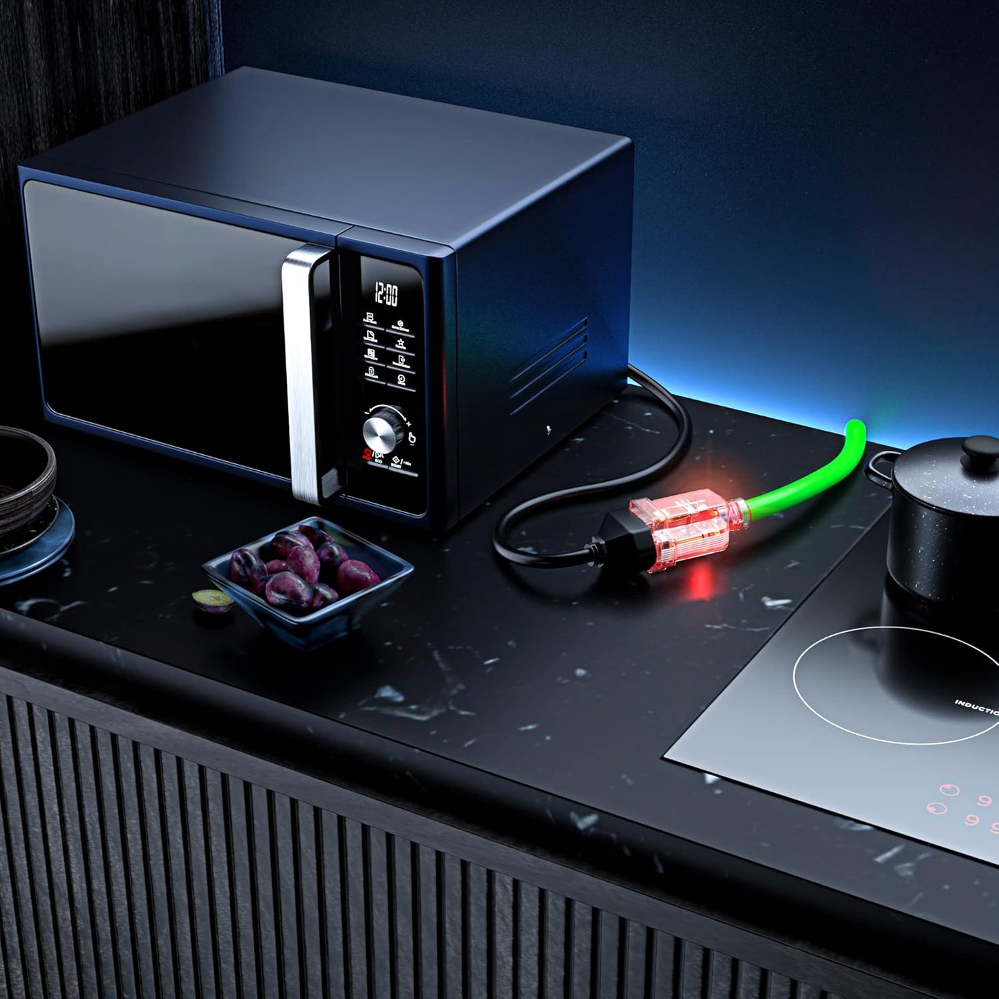 Extension Cord with Lighted Power Indicator Single Outlet 16 Gauge, SJTW, ETL Listed