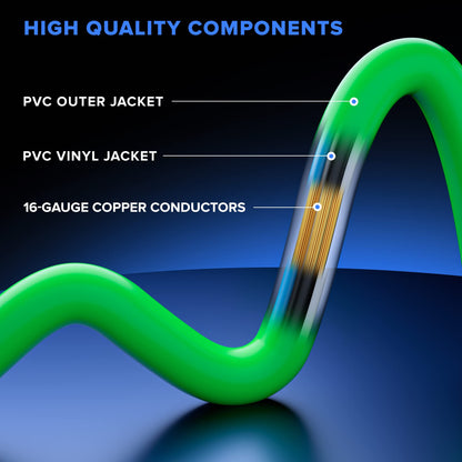1 FT / Green, 3 FT / Green, 6 FT / Green, 10 FT / Green, 15 FT / Green, 25 FT / Green, 30 FT / Green, 50 FT / Green