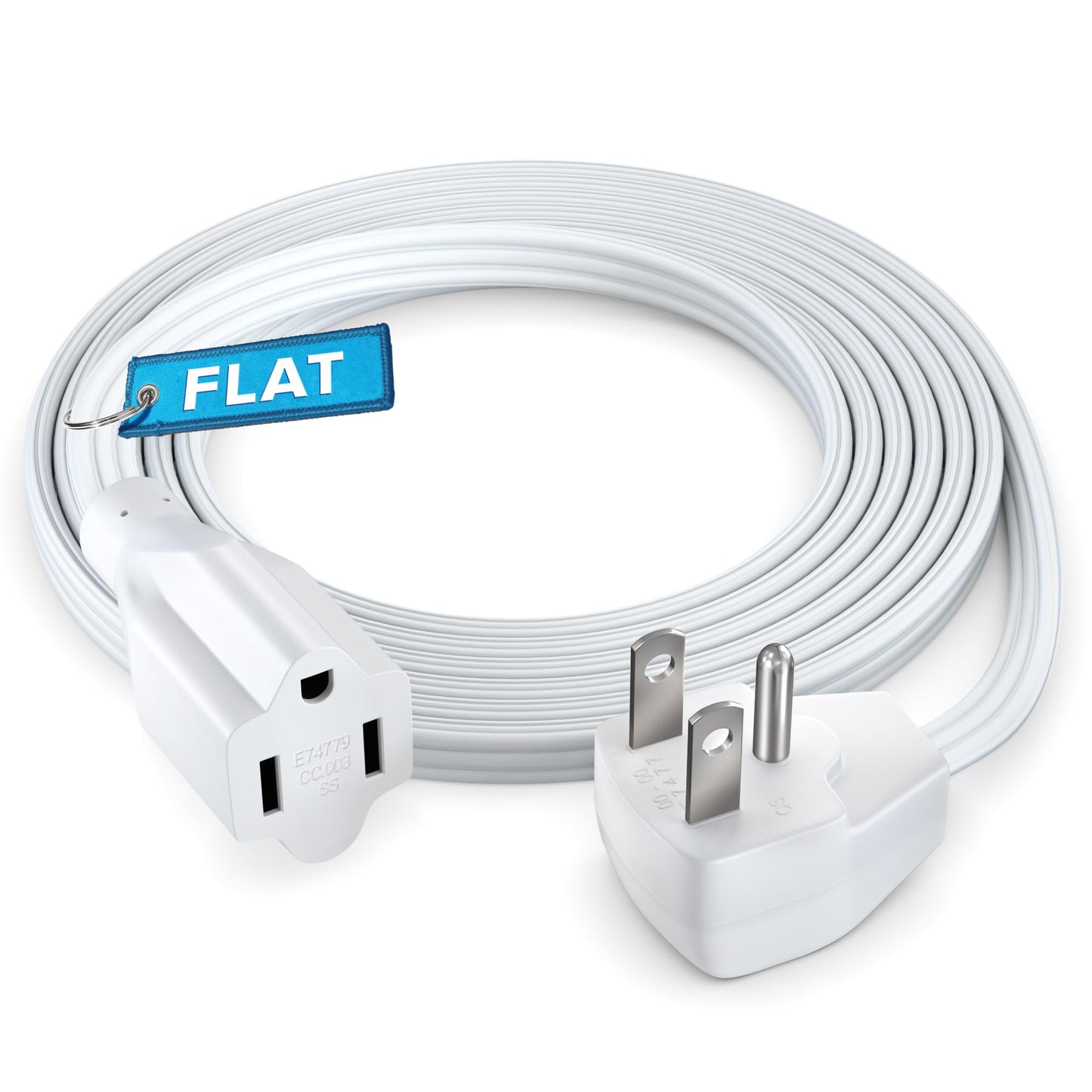 Heavy-Duty 14AWG Flat Plug Extension Cord