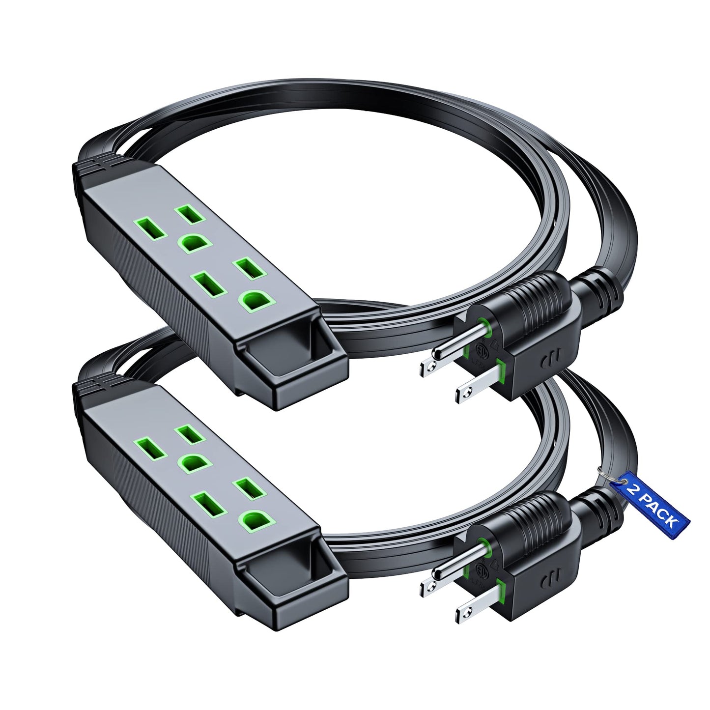 Flat Plug Extension Cord, 16 Gauge