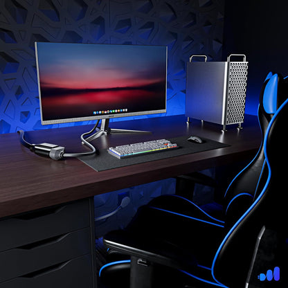 Maximm Extension Cord 1 Outlet Flat Wire, 3-Prong 45 Degree Angled Flat Plug, 16 AWG Power Cord - UL Certified