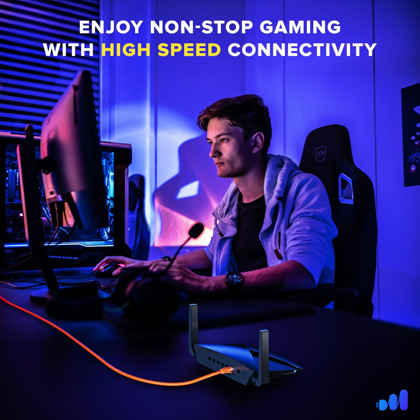 Orange / 10 FT, Orange / 15 FT, Orange / 25 FT, Orange / 50 FT, Orange / 100 FT