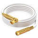 RG6 Quad Shield Coaxial Cable 90 Degree Angled Cable Cord for TV Cable Wire, Coax Cable
