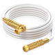 RG6 Quad Shield Coaxial Cable 90 Degree Angled Cable Cord for TV Cable Wire, Coax Cable