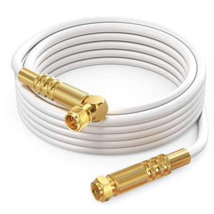 RG6 Quad Shield Coaxial Cable 90 Degree Angled Cable Cord for TV Cable Wire, Coax Cable