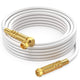 RG6 Quad Shield Coaxial Cable 90 Degree Angled Cable Cord for TV Cable Wire, Coax Cable