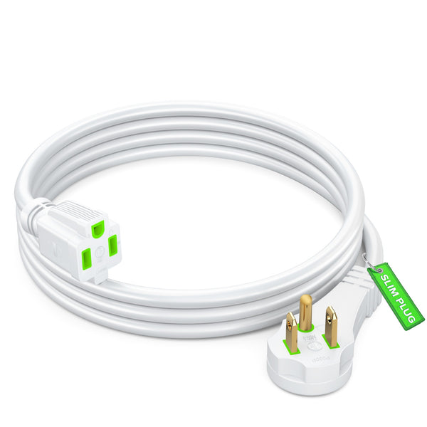 1-Outlet Angled Flat Plug Extension Cord 16 Gauge