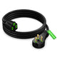 Maximm Flat Plug Extension Cord with Slim Space-Saving Angled Plug Design, Low Profile Extension Cord 14AWG