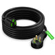 Maximm Flat Plug Extension Cord with Slim Space-Saving Angled Plug Design, Low Profile Extension Cord 14AWG