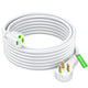 Maximm Flat Plug Extension Cord with Slim Space-Saving Angled Plug Design, Low Profile Extension Cord 14AWG