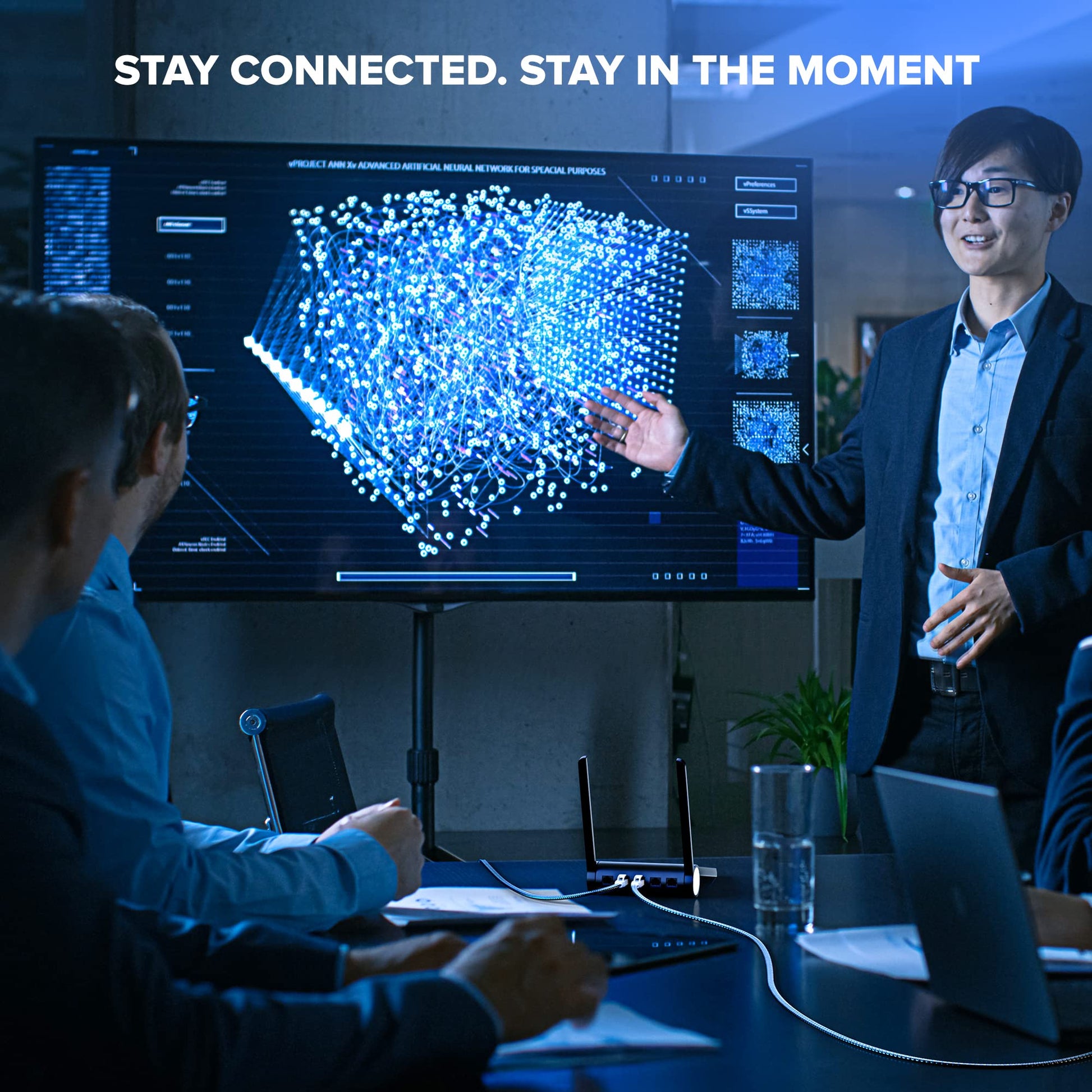 Cat7 Flat Braided Ethernet Cable