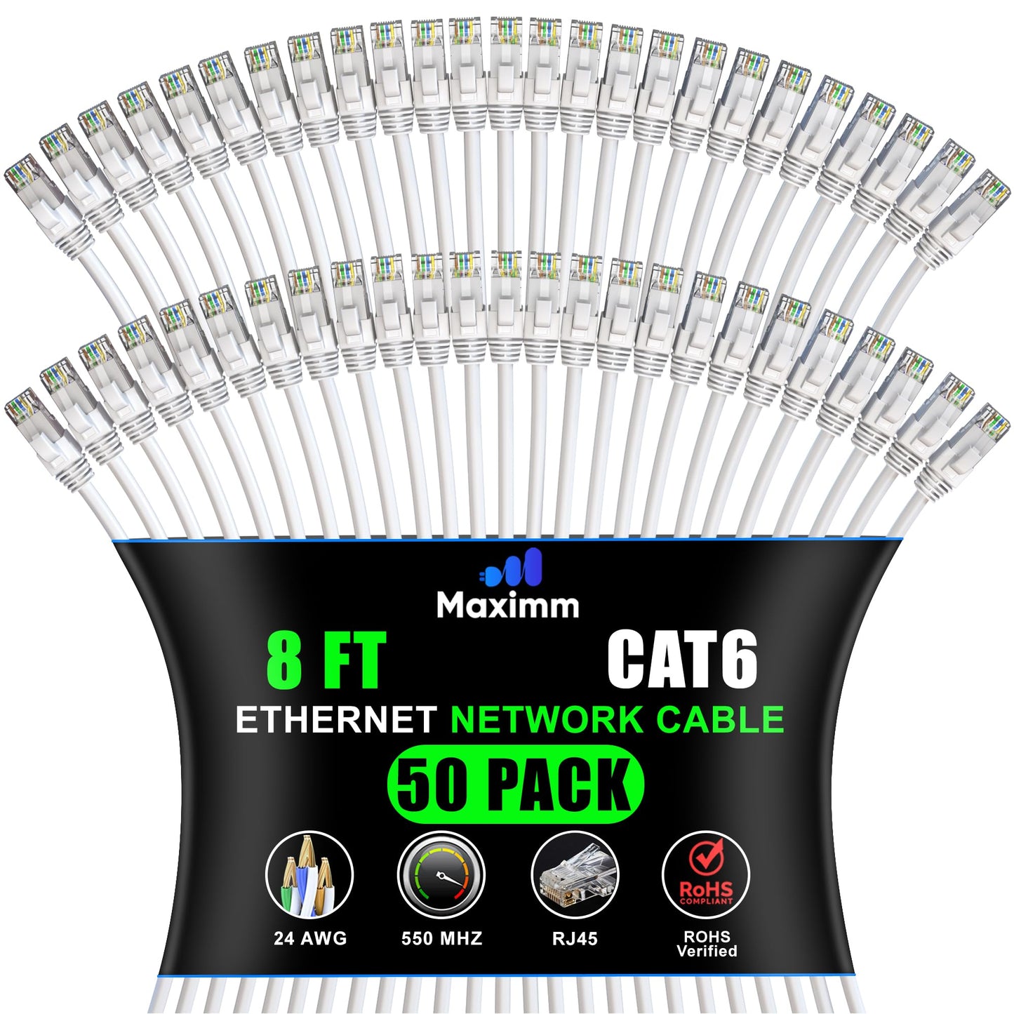 White / 8 FT