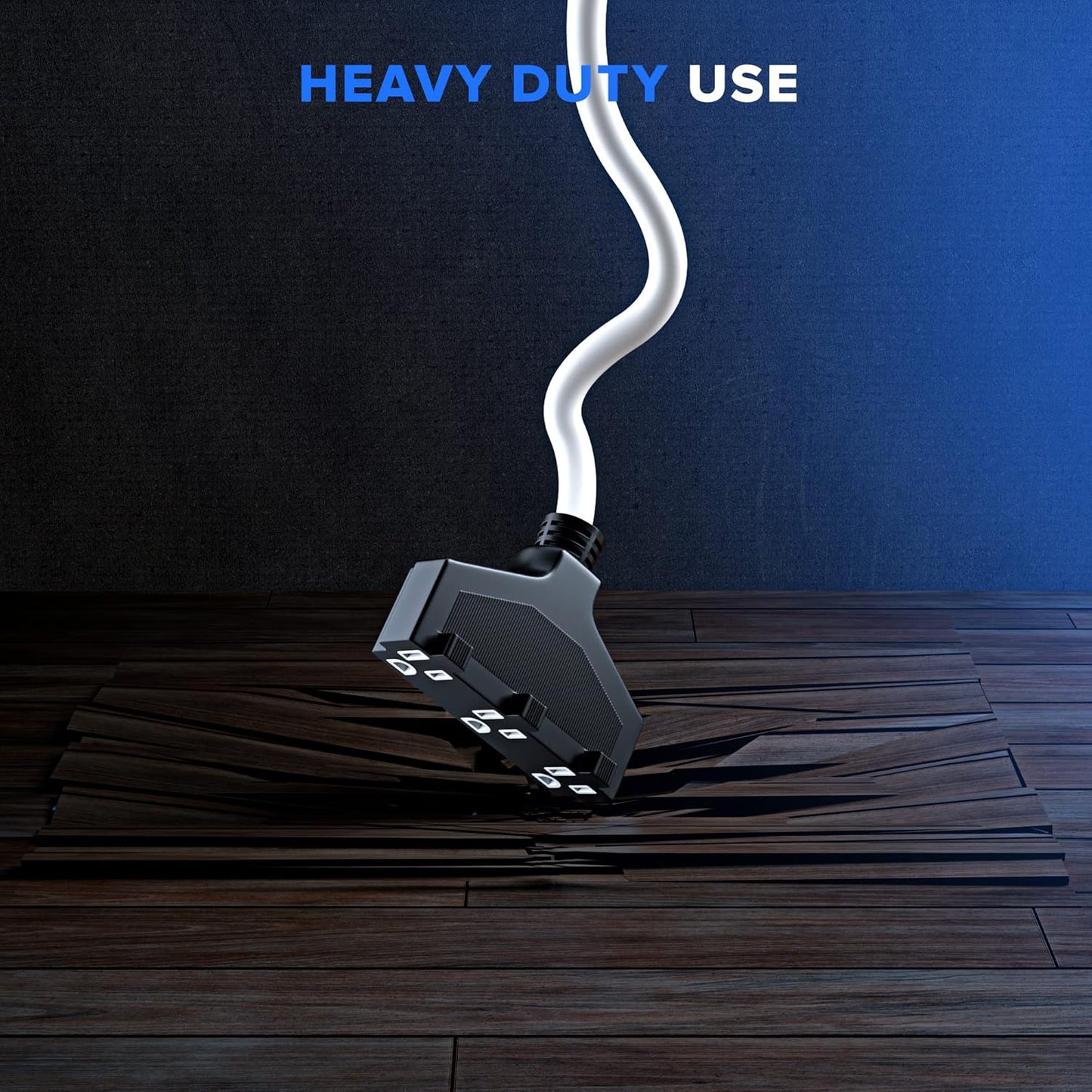 Extension Cord with 3 Outlets, 14 Gauge Indoor/Outdoor