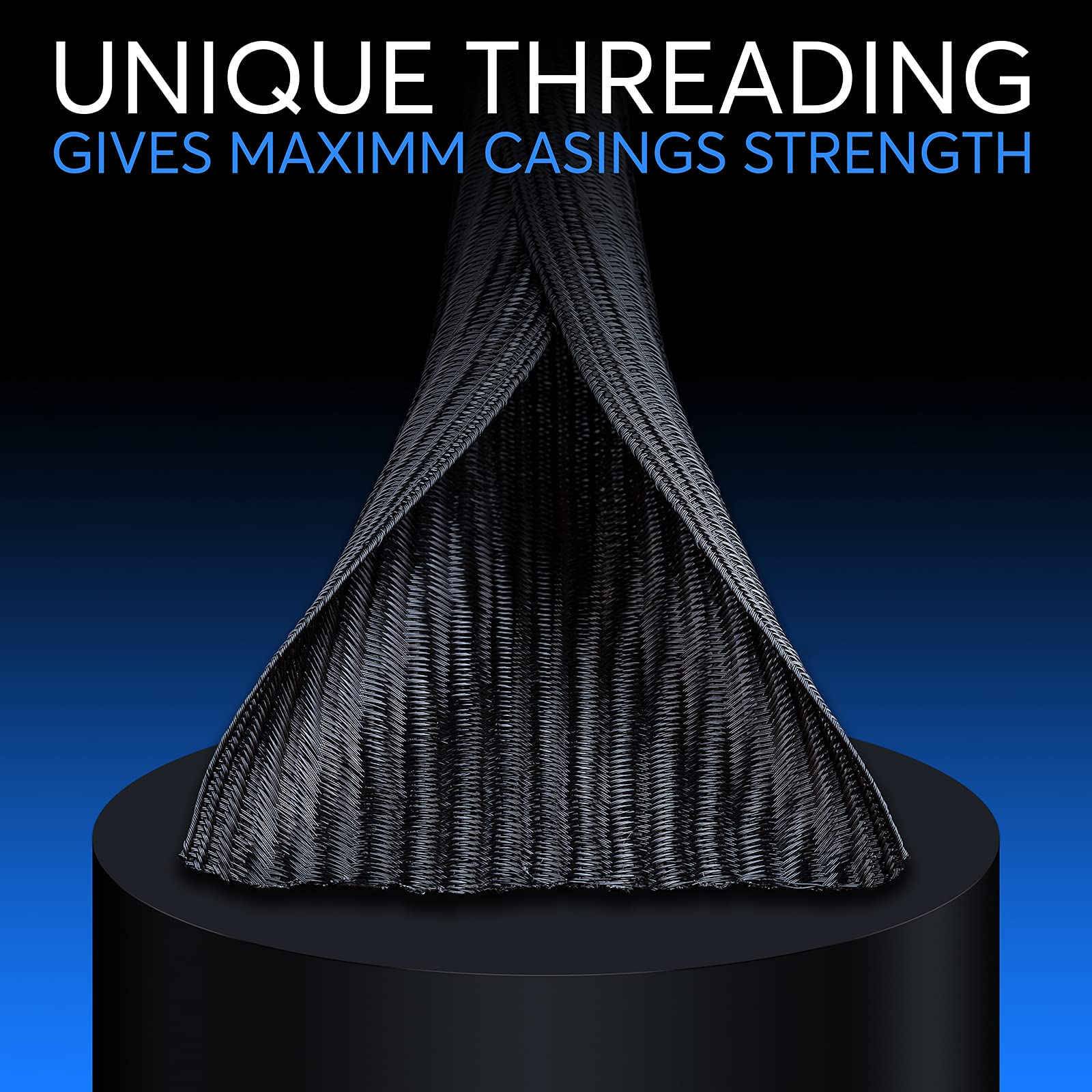 Maximm Cable Management Wire Loom Cable Sleeve Cord Cover / Protector Black