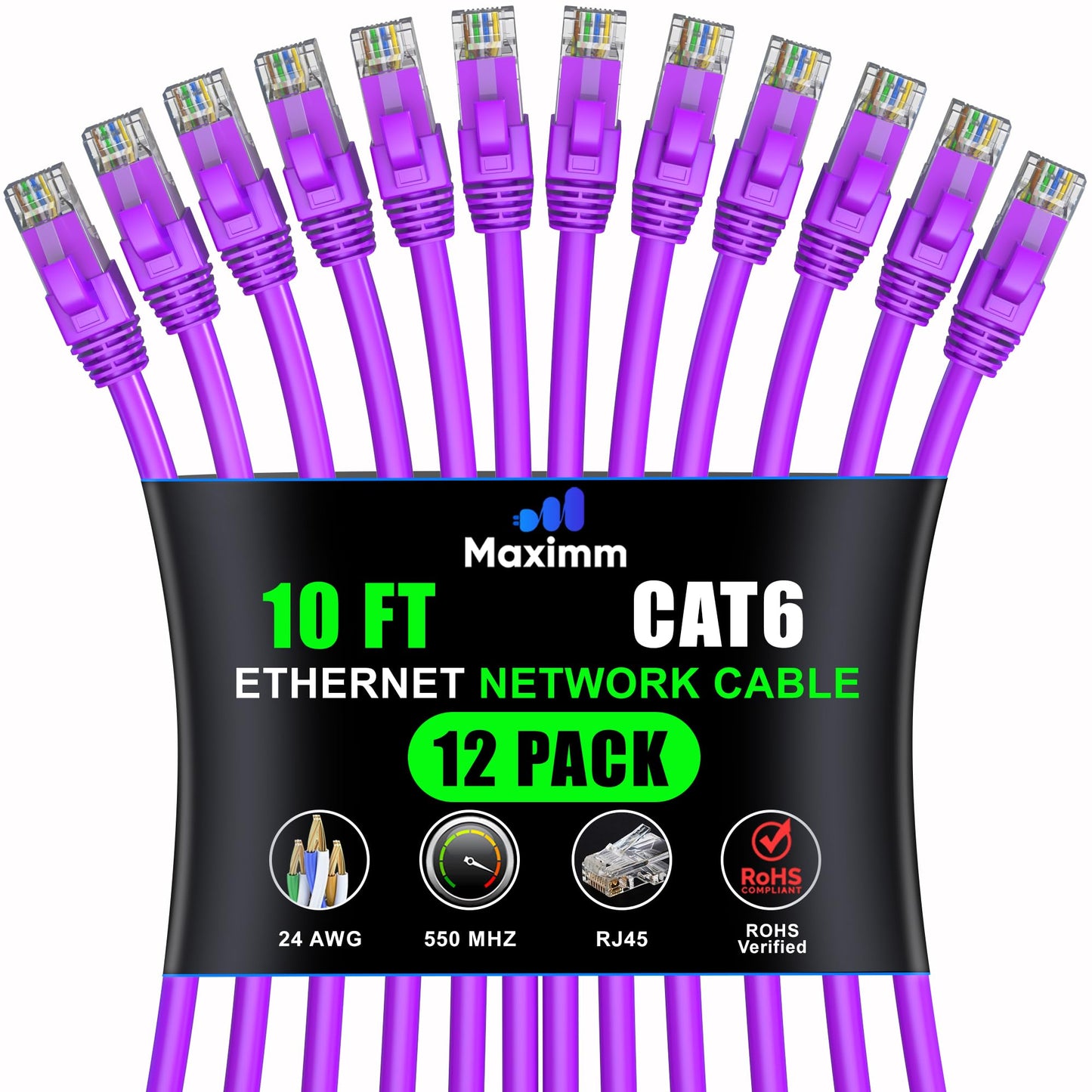 Purple / 10 FT