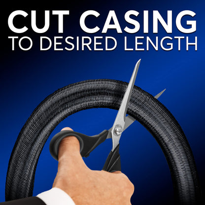 Maximm Cable Management Wire Loom Cable Sleeve Cord Cover / Protector Black