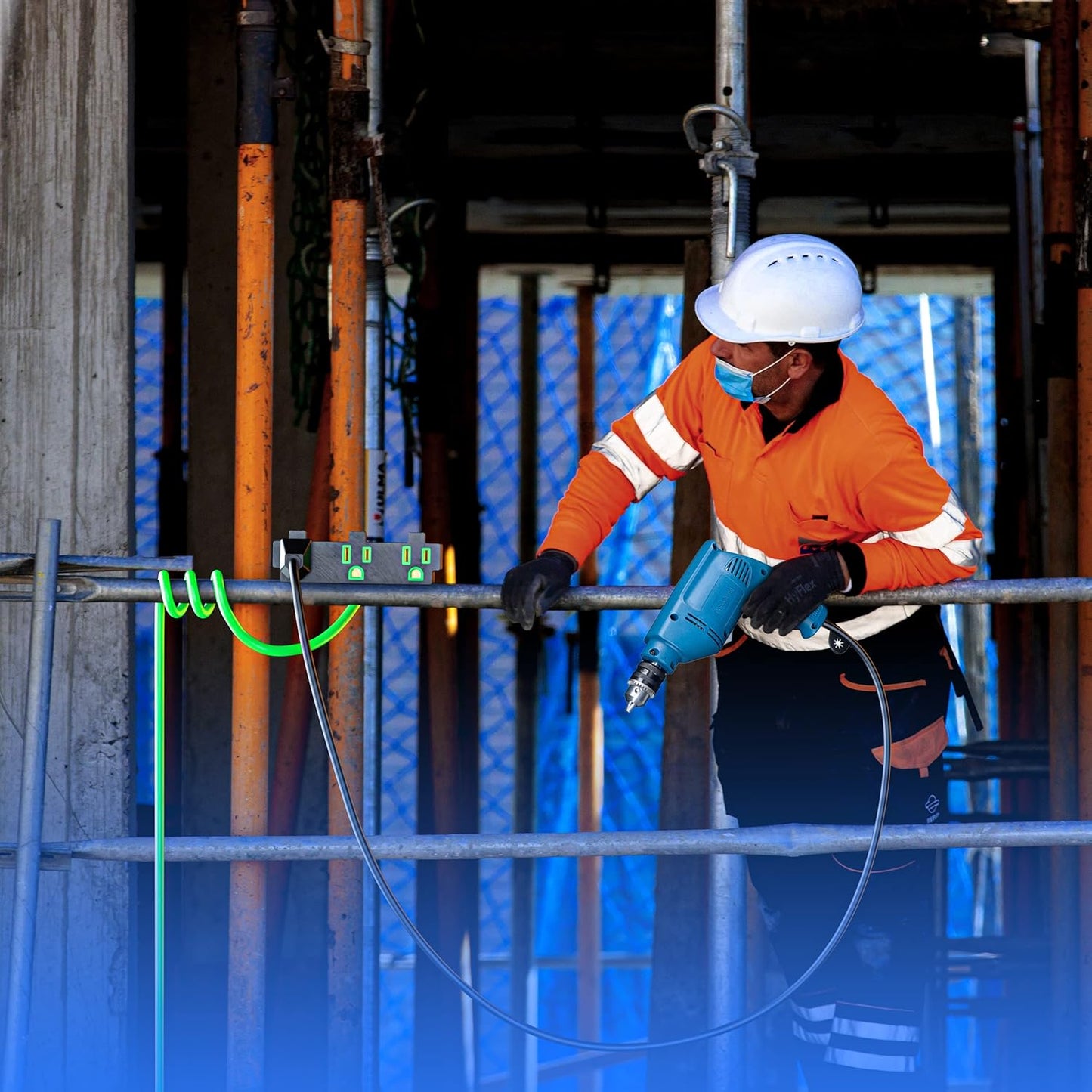 Extension Cord with 3 Outlets, 14 Gauge Indoor/Outdoor