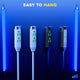 Extension Cord with 3 Outlets and Built-in Loop, Flat Extension Cord ETL Listed