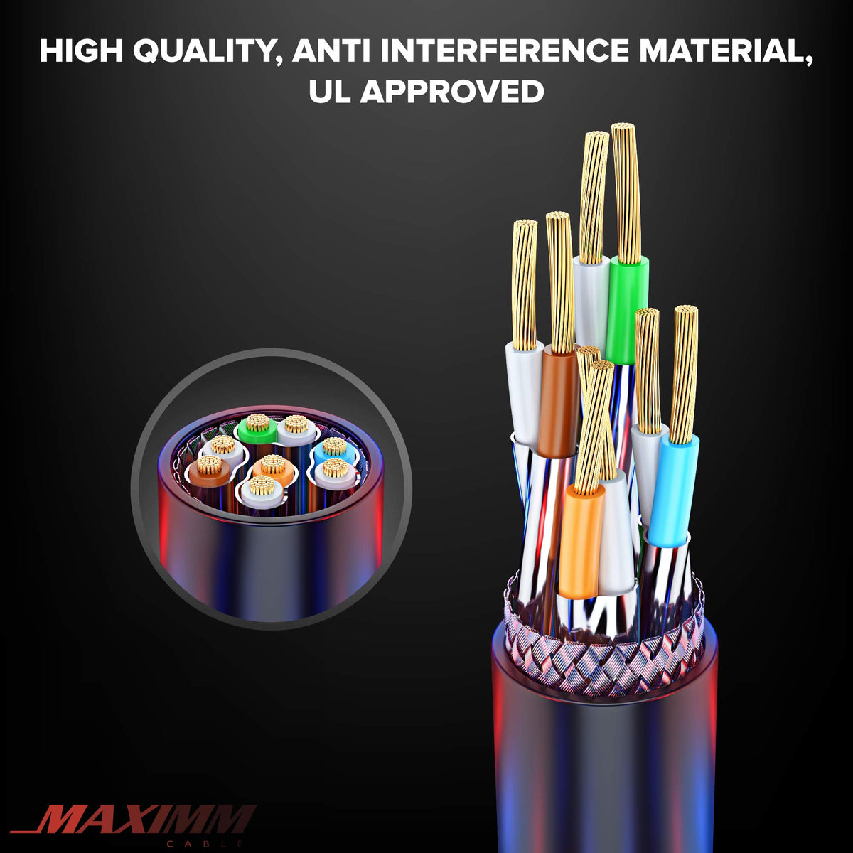 Black / 1.5 FT, Black / 3 FT, Black / 6 FT, Black / 15 FT, Black / 20 FT, Black / 50 FT, Black / 75 FT, Black / 100 FT