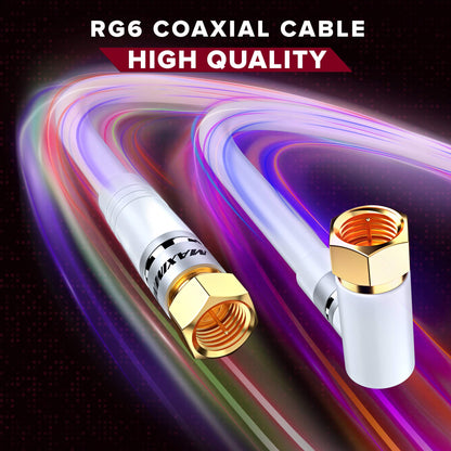 Coax Trishield Straight to Angled Cable