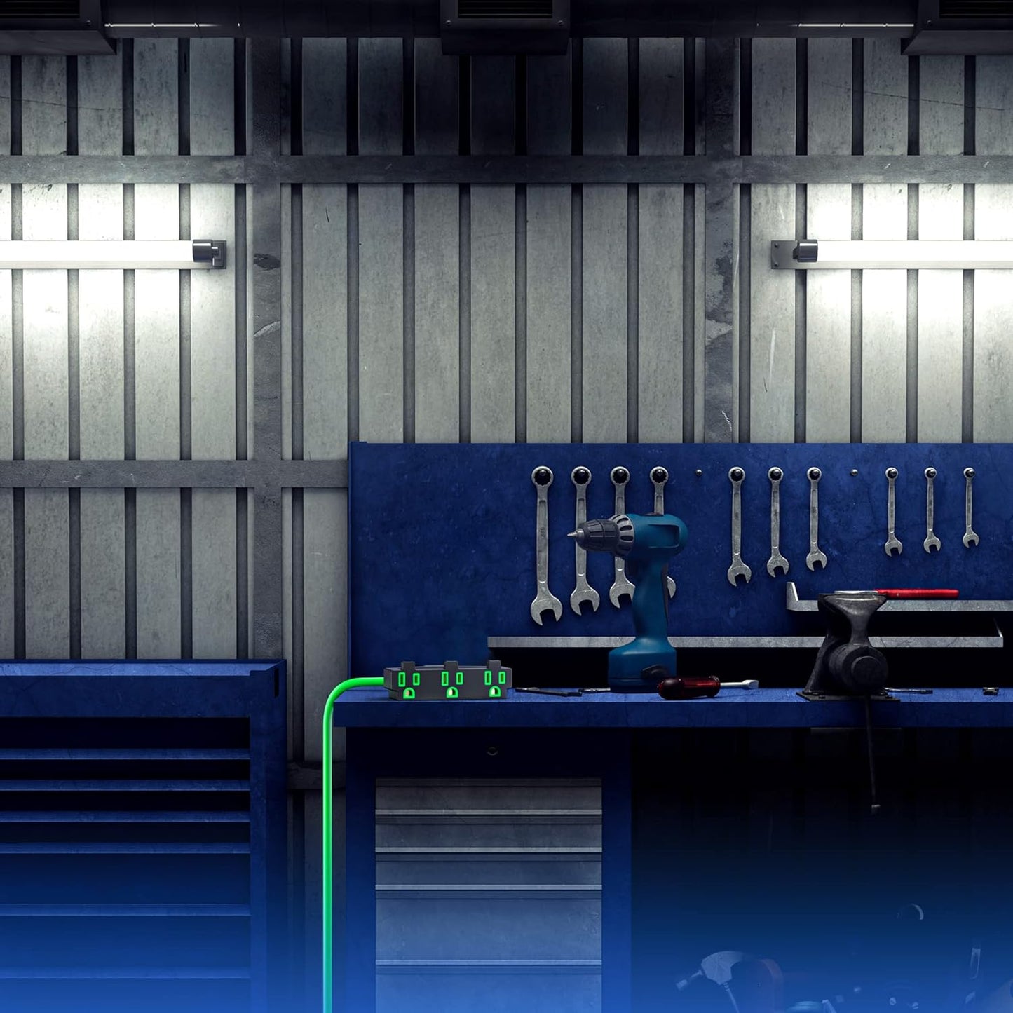 Extension Cord with 3 Outlets, 14 Gauge Indoor/Outdoor