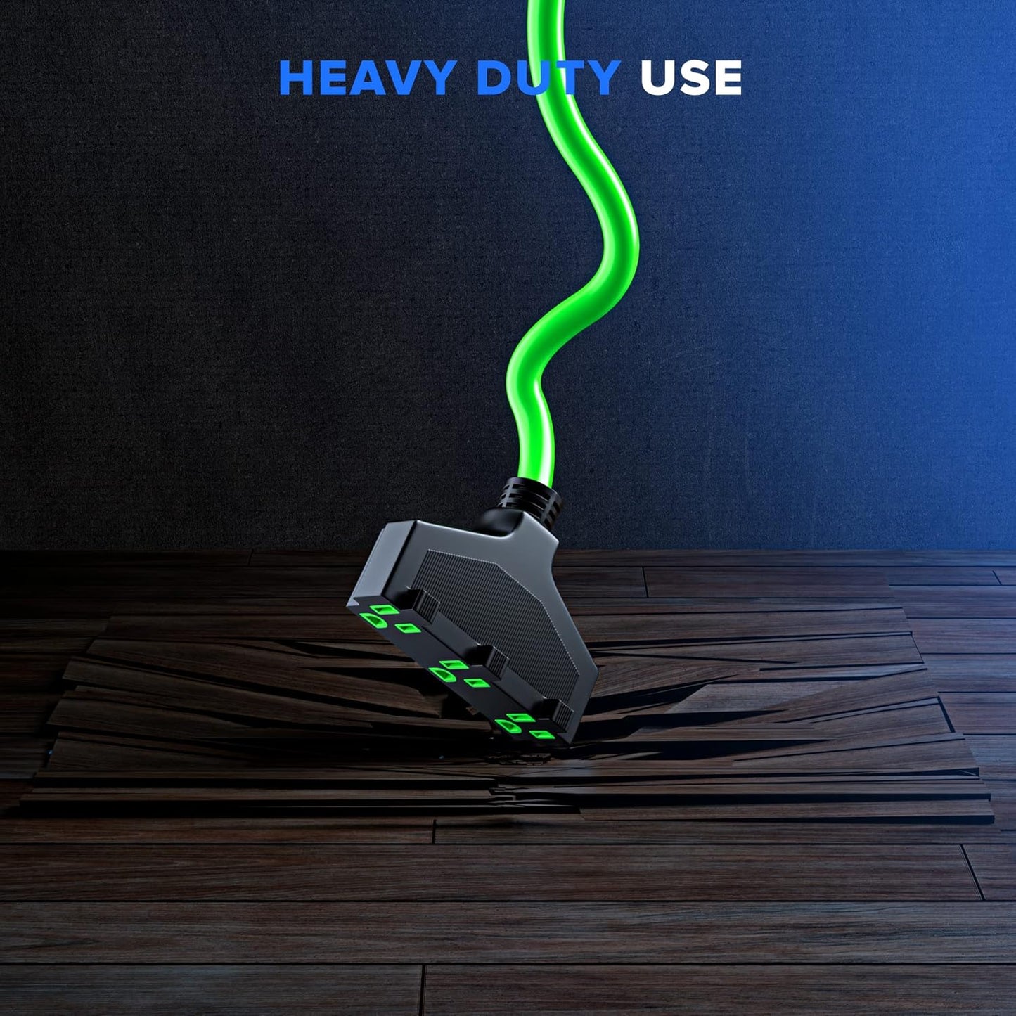 Extension Cord with 3 Outlets, 14 Gauge Indoor/Outdoor