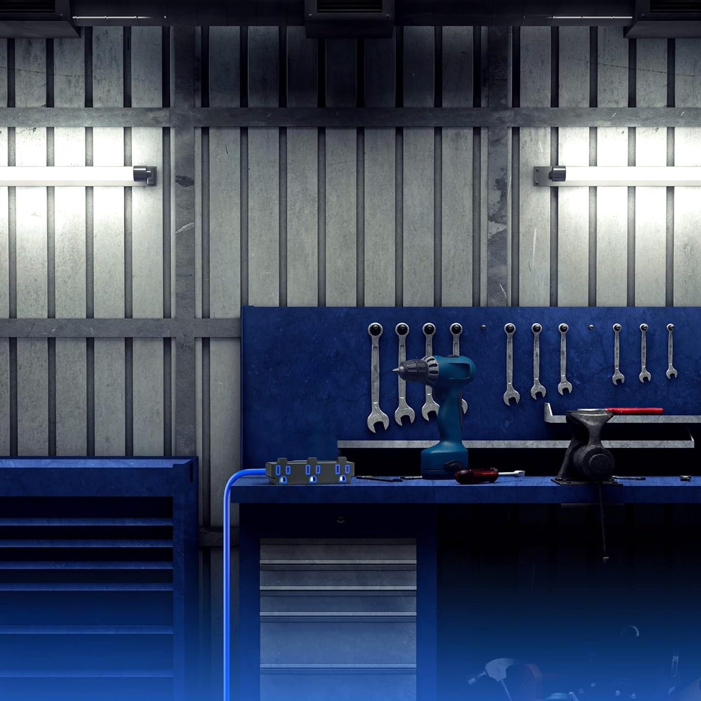 Extension Cord with 3 Outlets, 14 Gauge Indoor/Outdoor