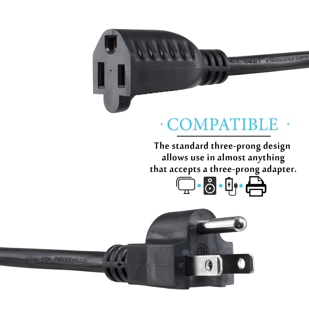 Black / 3 FT, Black / 4 FT, Black / 6 FT