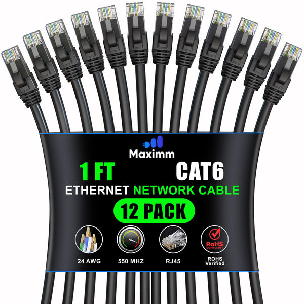 12-Pack - Cat 6 Ethernet Cable CCA