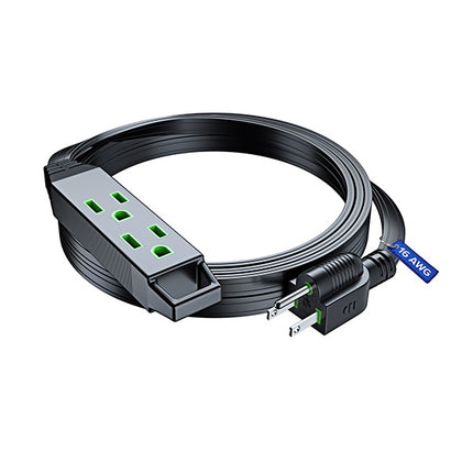 Extension Cord with 3 Outlets, Flat Extension Cord ETL Listed