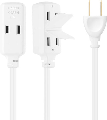 Extension Cord 3-Outlet 2-Prong with Safety Cover