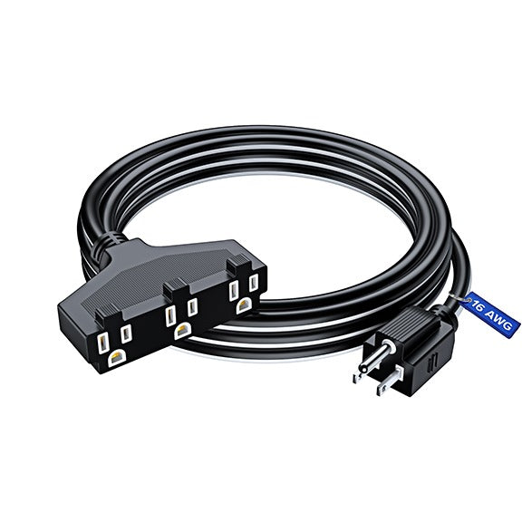 3-Outlet Extension Cord 16 Gauge - Two-tone