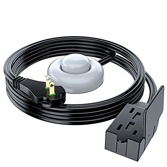 Maximm Extension Cord with on and Off Switch, Flat Plug Extension Cord with Multiple Outlets