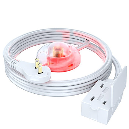 Extension Cord with On/Off Foot Switch and Safety Cover, 3 Outlets