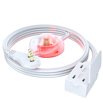 Extension Cord with On/Off Foot Switch and Safety Cover, 3 Outlets