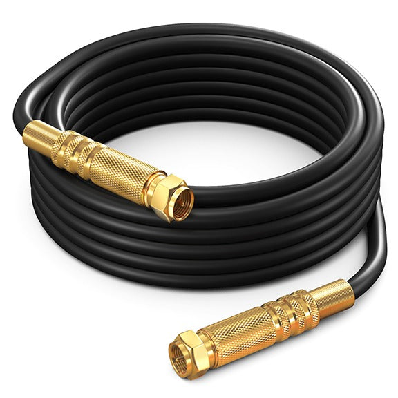 Maximm Coaxial Cable RG6 Coax Cable with Gold Plated F-Connectors