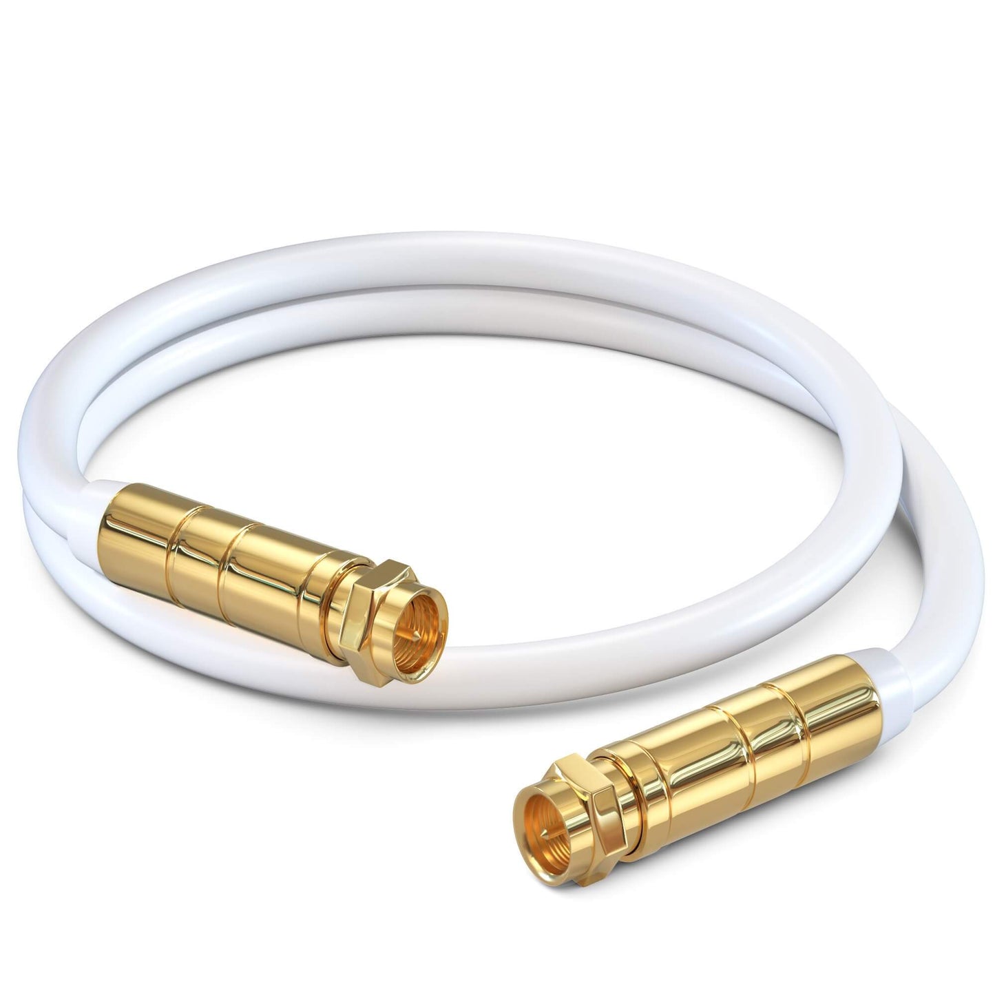 RG6 COAXIAL Cable - Quad Shielded Non-Oxygen Copper Cable Wire for TV, Internet & More - Flexible Coax Cable Cord