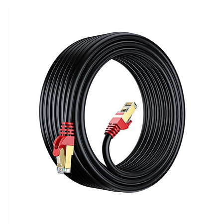 Maximm Cat7 Outdoor & Indoor Ethernet Cable Heavy Duty Waterproof, Direct Burial, In-Ground, POE, Network, Internet