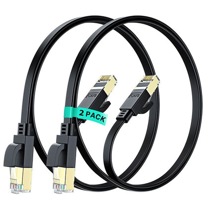 Maximm Cat8 Flat Ethernet Cable, High Speed LAN Internet Network