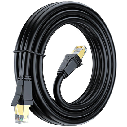 Cat8 Ethernet Cable - with A Gold Plated RJ45-40Gbps - 2000Mhz High Speed Double Shielded UTP, Patch and Network Cable