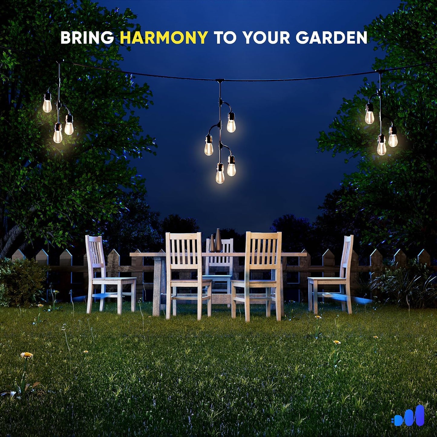 10-Bulb Outdoor Edison String Lights, Waterproof, Shatterproof, LED
